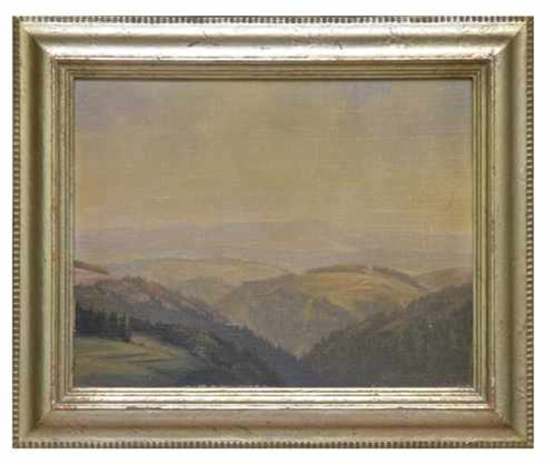 Gemäldepaar, 2. Viertel 20. Jhd.; Öl auf Leinwand "Panorama-Landschaft"; re. unten sign.; - Image 2 of 3