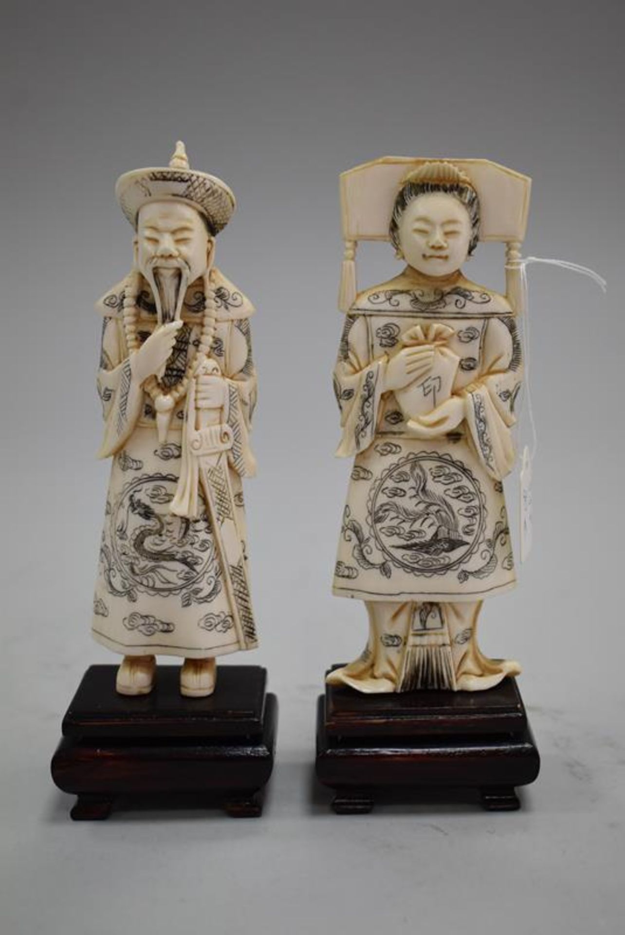 Elfenbein Kaiserpaar JapanMindestpreis 80Bezeichnung Elfenbein Kaiserpaar Japan