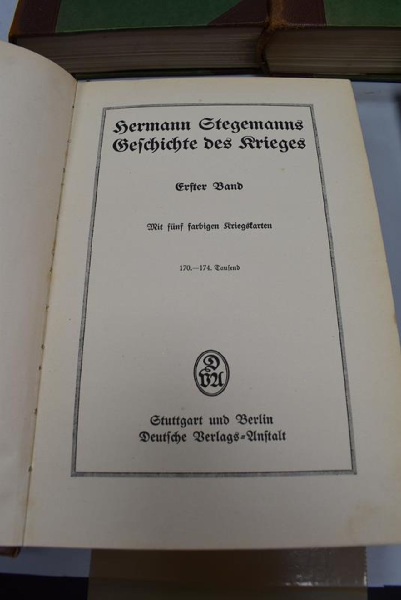 Hermann Stegemanns Geschichte des KriegesMindestpreis 150Bezeichnung Hermann Stegemanns Geschichte - Bild 3 aus 3
