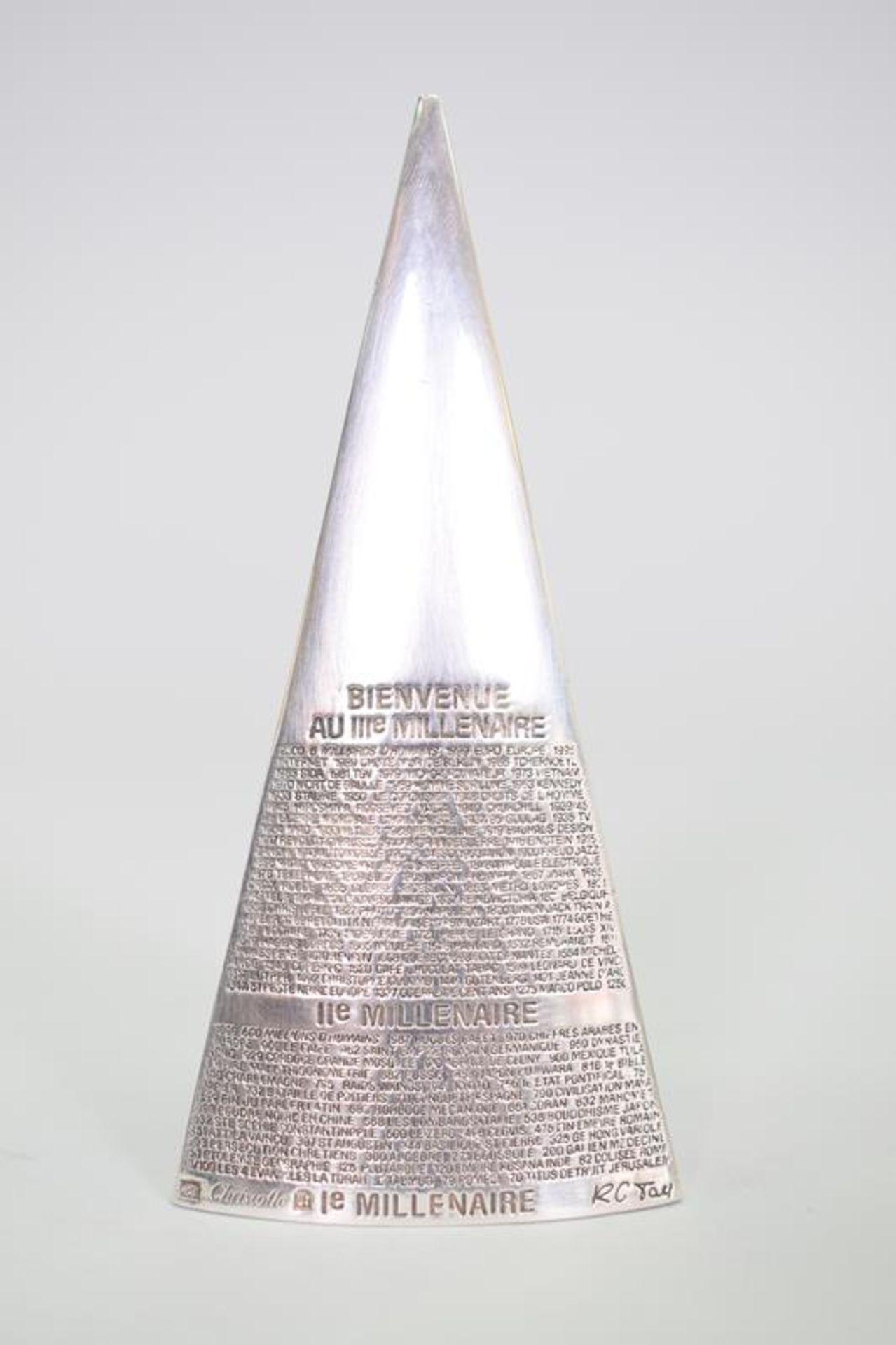 Christofle Briefbeschwerer Millennium Pyramide versilbertMindestpreis 50Bezeichnung Christofle - Bild 3 aus 3