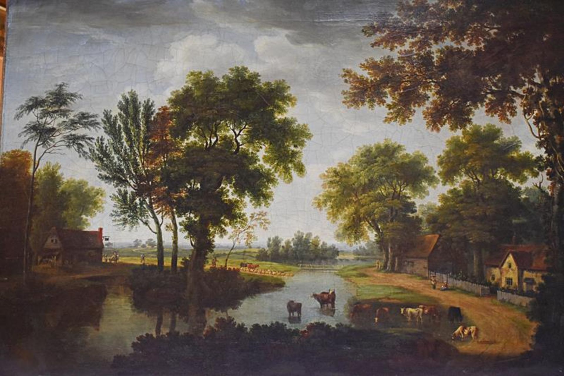 Patrick Nasmyth (1787-1831) Flusslandschaft mit KühenMindestpreis 2000Bezeichnung Patrick Nasmyth (