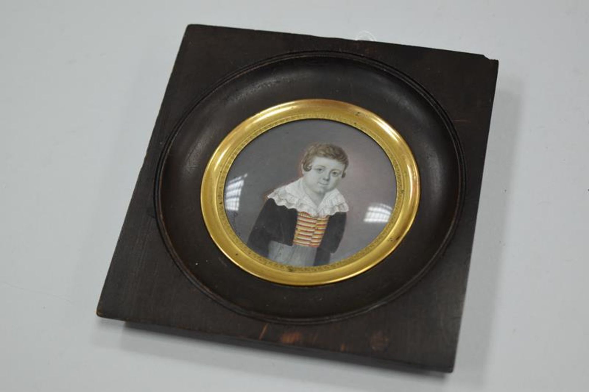 Antoinette Brunet (1800-1825) Miniatur kleiner Junge "fin 1820"Mindestpreis 60Bezeichnung Antoinette