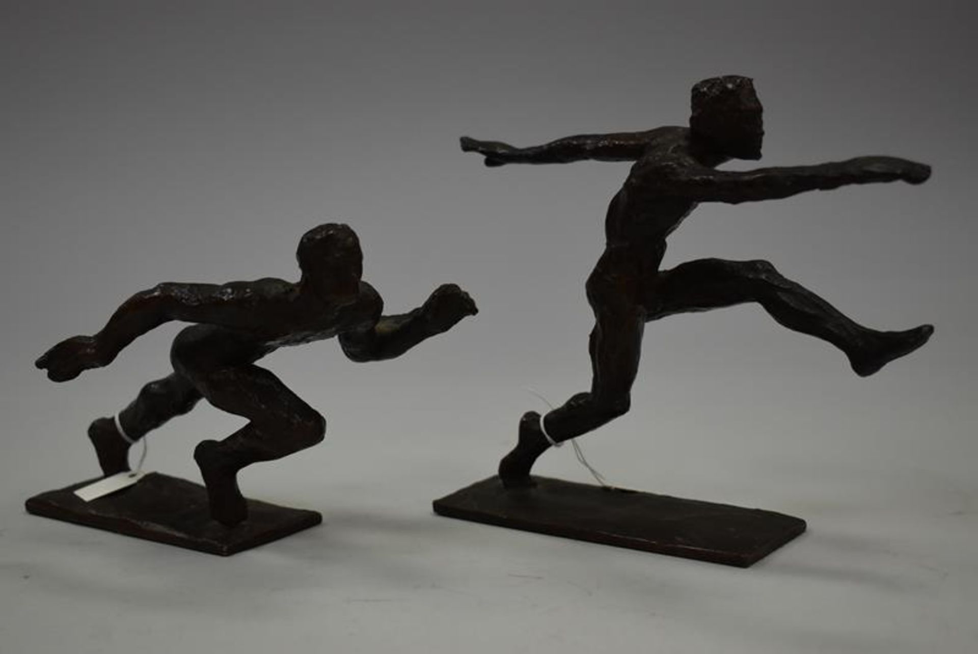 Ludwig Kunstmann (1877-1961) 2 Bronze Figuren "Sprinter & Weitspringer"Mindestpreis 300Bezeichnung - Bild 2 aus 5