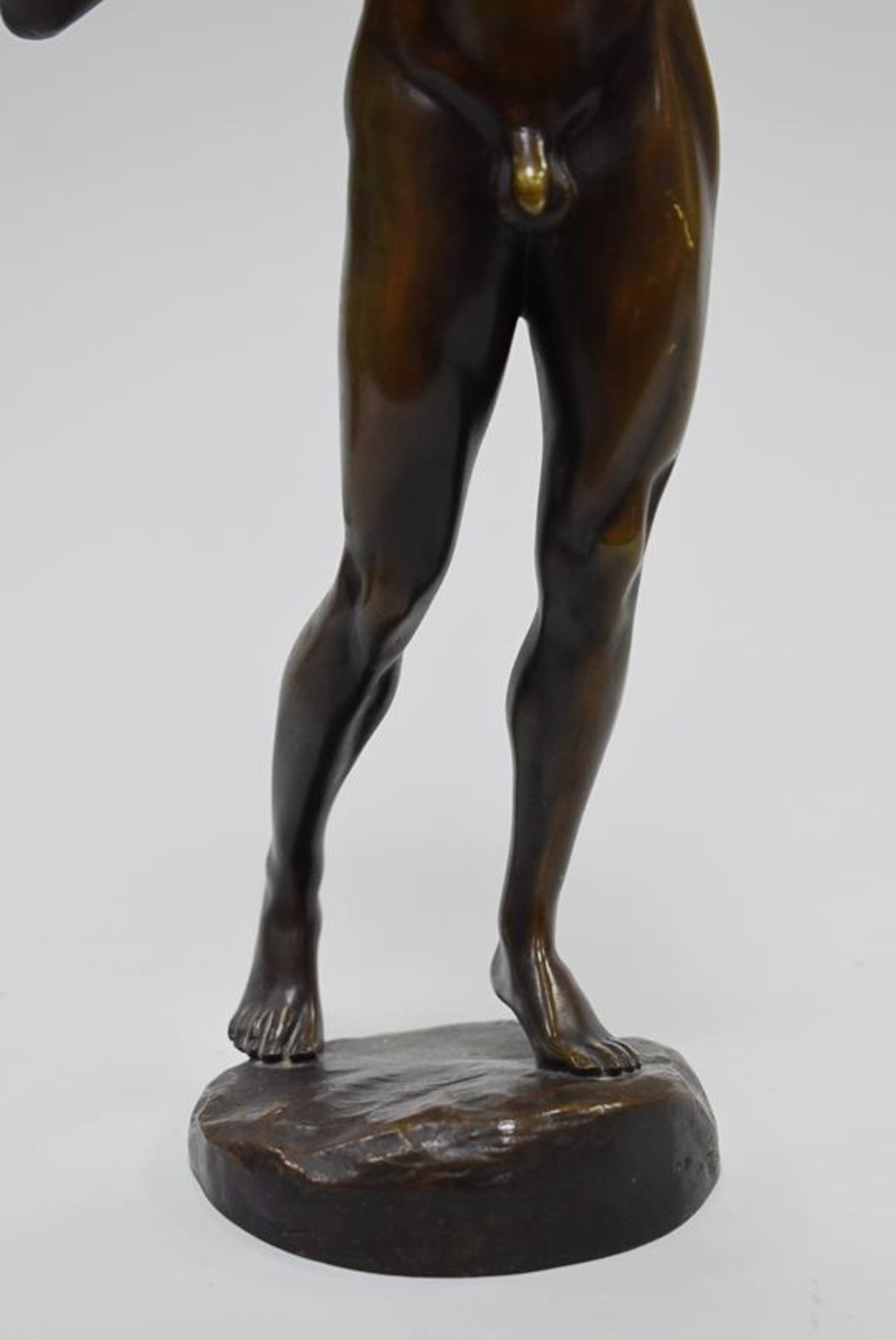 Richard W. Lange (1879-1944) zugeschrieben "Ares" Bronzefigur des griechischen Kriegsgottes Ares, - Bild 3 aus 5