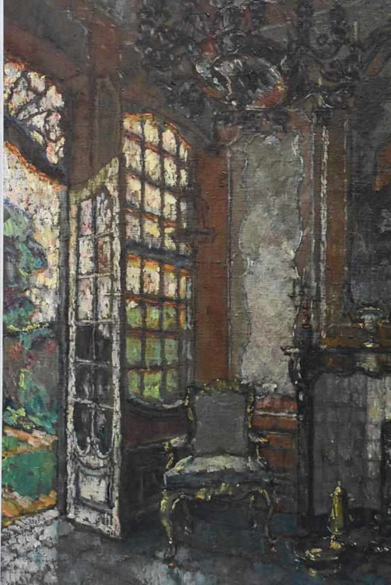 August von Brandis (1862-1947) "Interieur Couven Museum Aachen" Öl auf Leinwand, Interieur Gemälde - Bild 2 aus 4