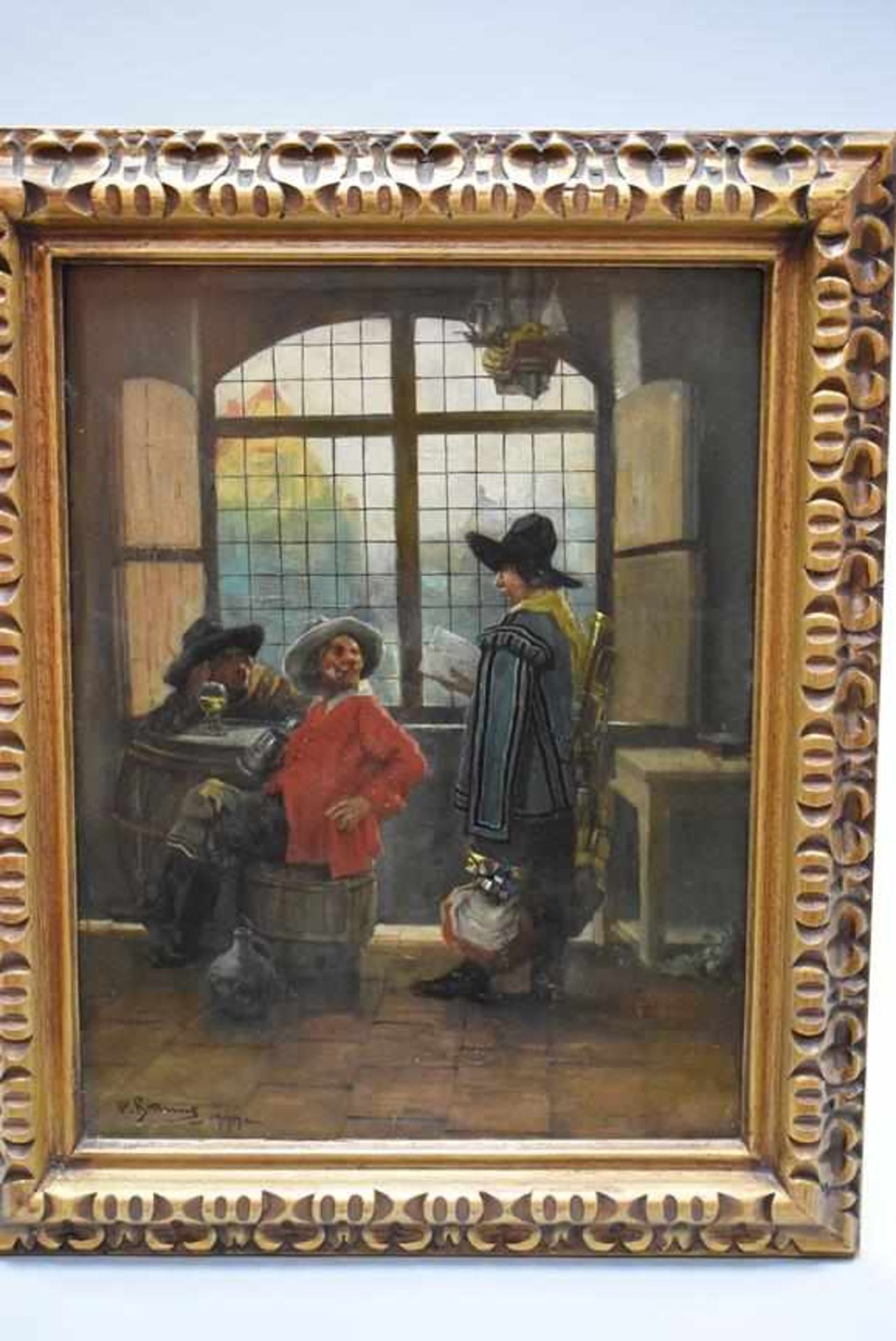 Paul Brauns "Wirtshausszene" um 1900- - -19.00 % buyer's premium on the hammer priceVAT margin