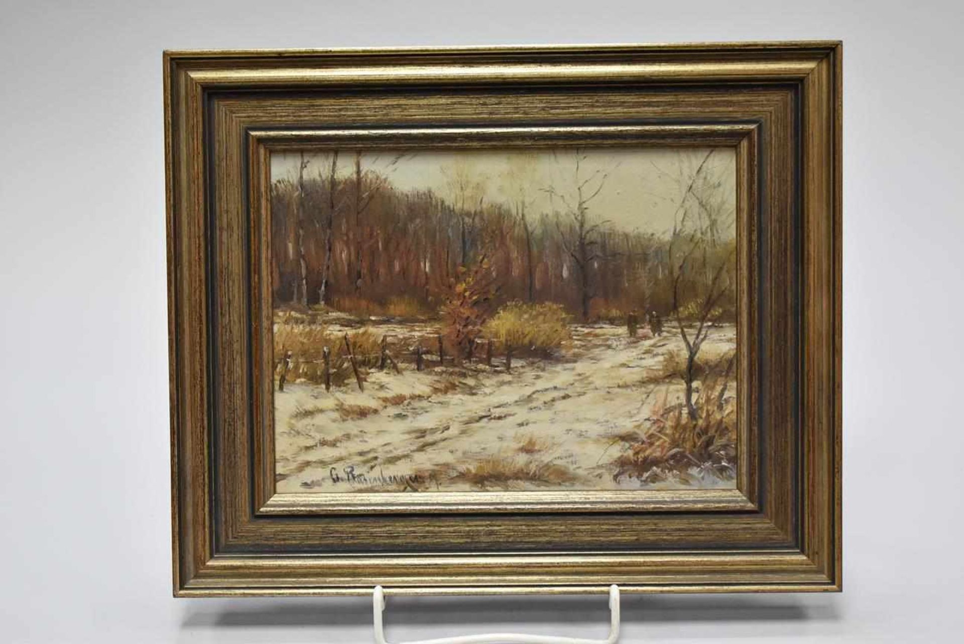 Gernot Rasenberger (geb. 1943) Winterlandschaft mit Figurenstaffage- - -19.00 % buyer's premium on