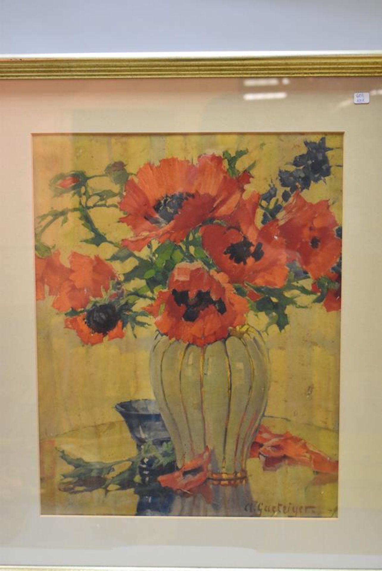 Anna Spohie Gasteiger (1878-1954) "Blumenstilleben" Zeichnung Aquarell auf Papier, Maße: 49 cm x