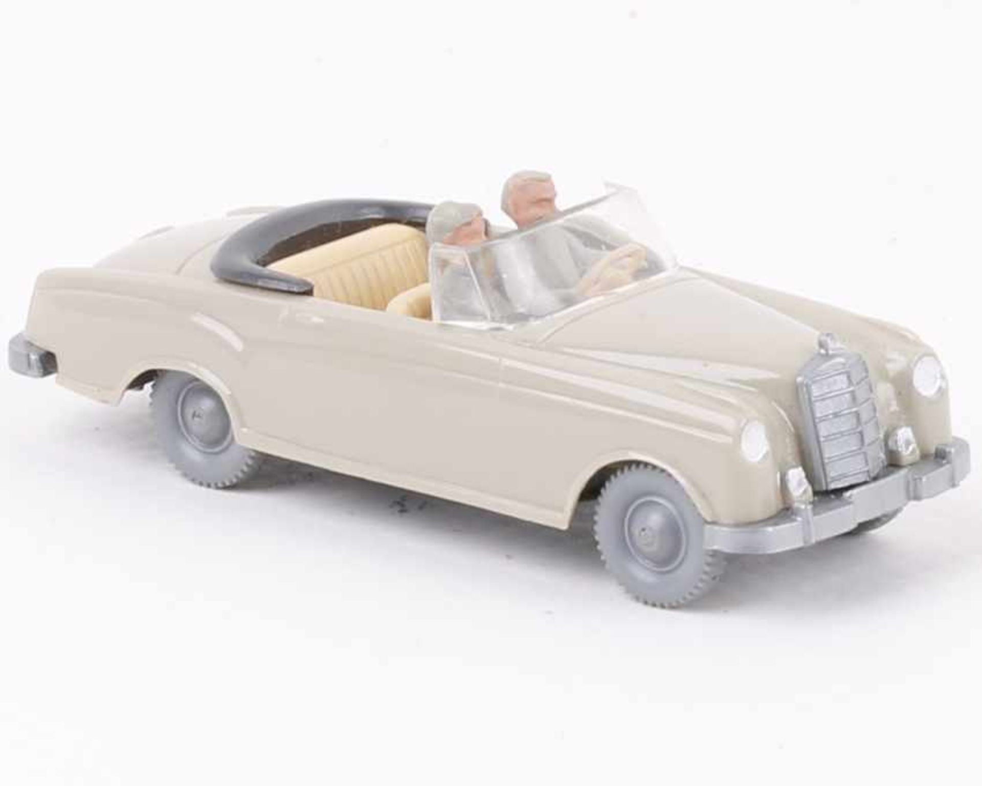 WikingMercedes 220 Cabrio mit Figuren h'gelbgrau143/3d, neuwertig