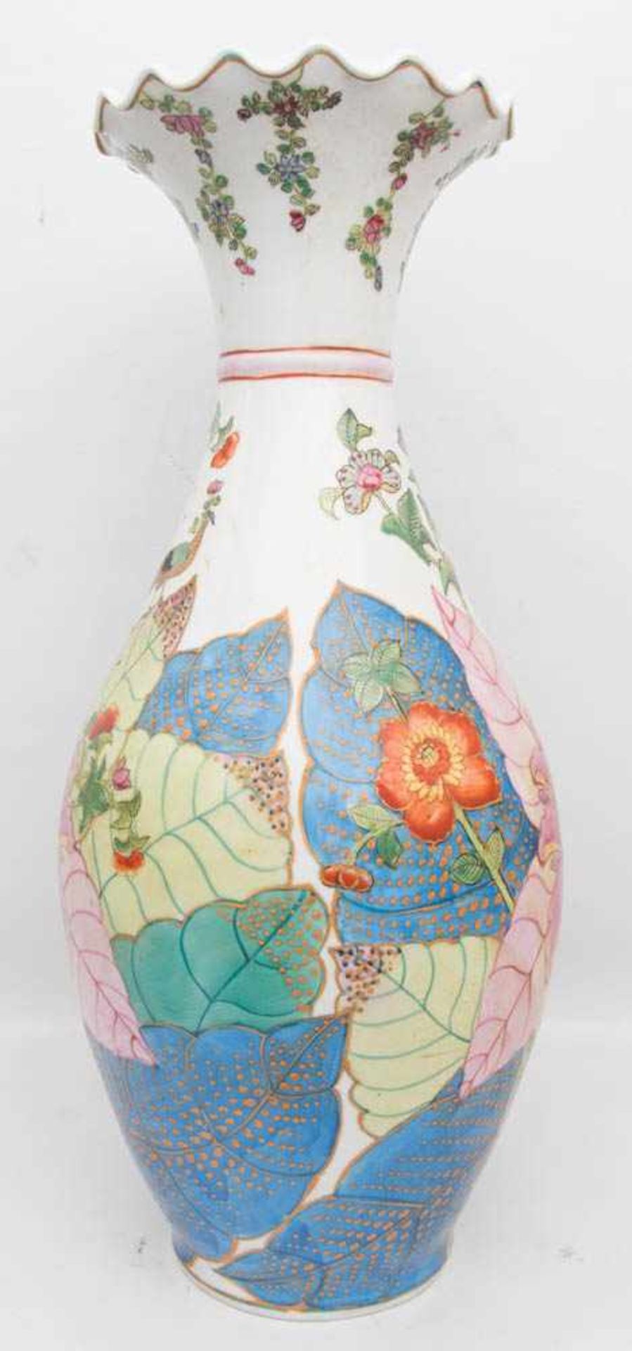 CHINESISCHE VASE HUA PING TANG ZHI, Porzellan bemalt und glasiert, gemarkt, 20. JahrhundertHua - Bild 2 aus 7