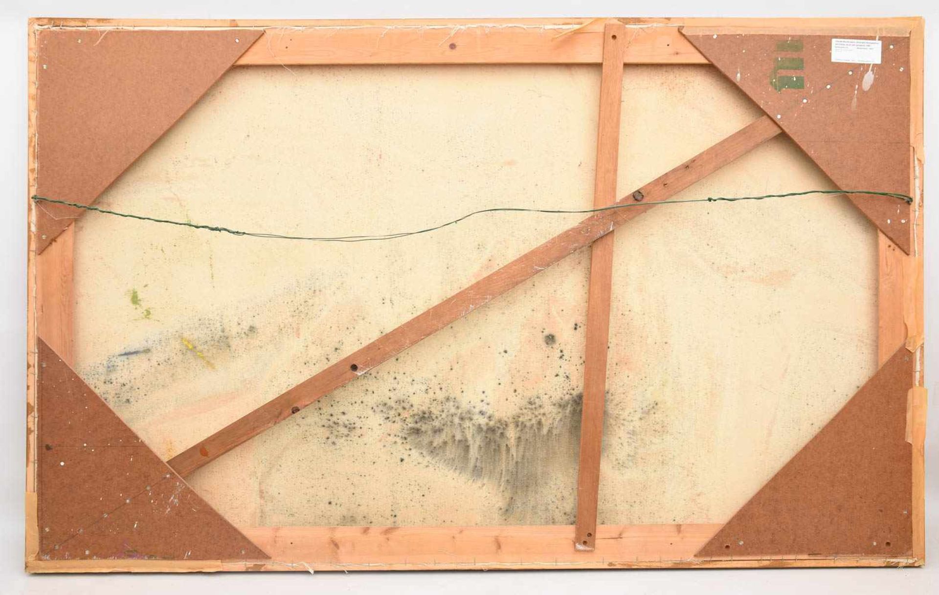 Claudia Rea Browers, Abstrakte Komposition mit Palme, Acryl auf Leinwand, 1983Gerahmt und in gutem - Bild 3 aus 3