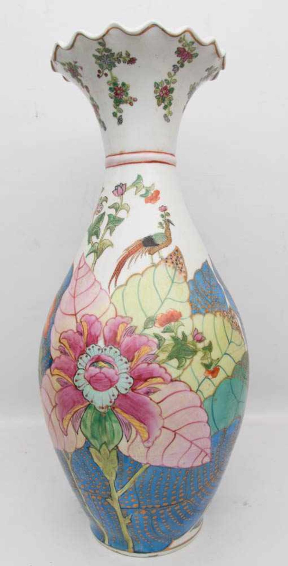 CHINESISCHE VASE HUA PING TANG ZHI, Porzellan bemalt und glasiert, gemarkt, 20. JahrhundertHua - Bild 4 aus 7