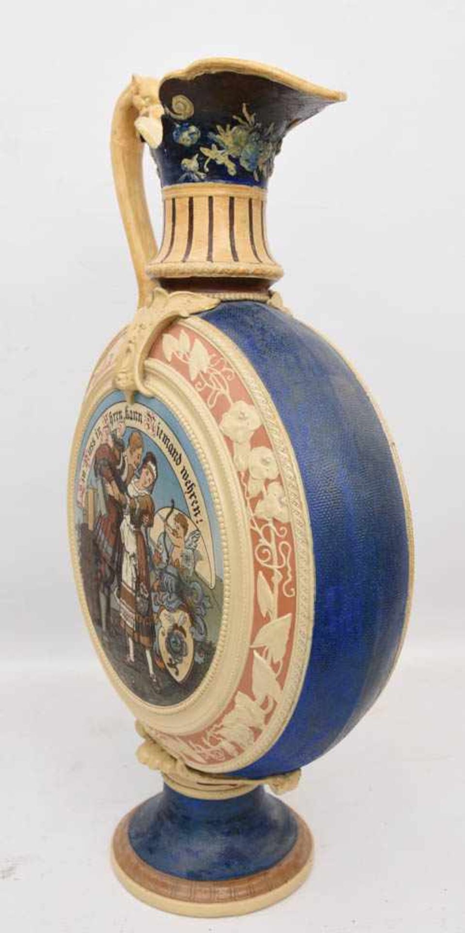 METTLACH V&B, Prunkkrug im Renaissancestil, Keramik bemalt und glasiert, gemarkt, um 1895Bauchiger - Bild 12 aus 12