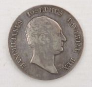 SILBERMÜNZE, Kronenthaler, Josephus Bavariae Rex, Silber 18091 Kronenthaler Silbermünze 1809
