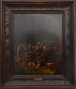 EGBERT VAN HEEMSKERK, (attr.) " Ratsherrenrunde", Öl auf Holzplatte, gerahmt, 17. JahrhundertGemälde