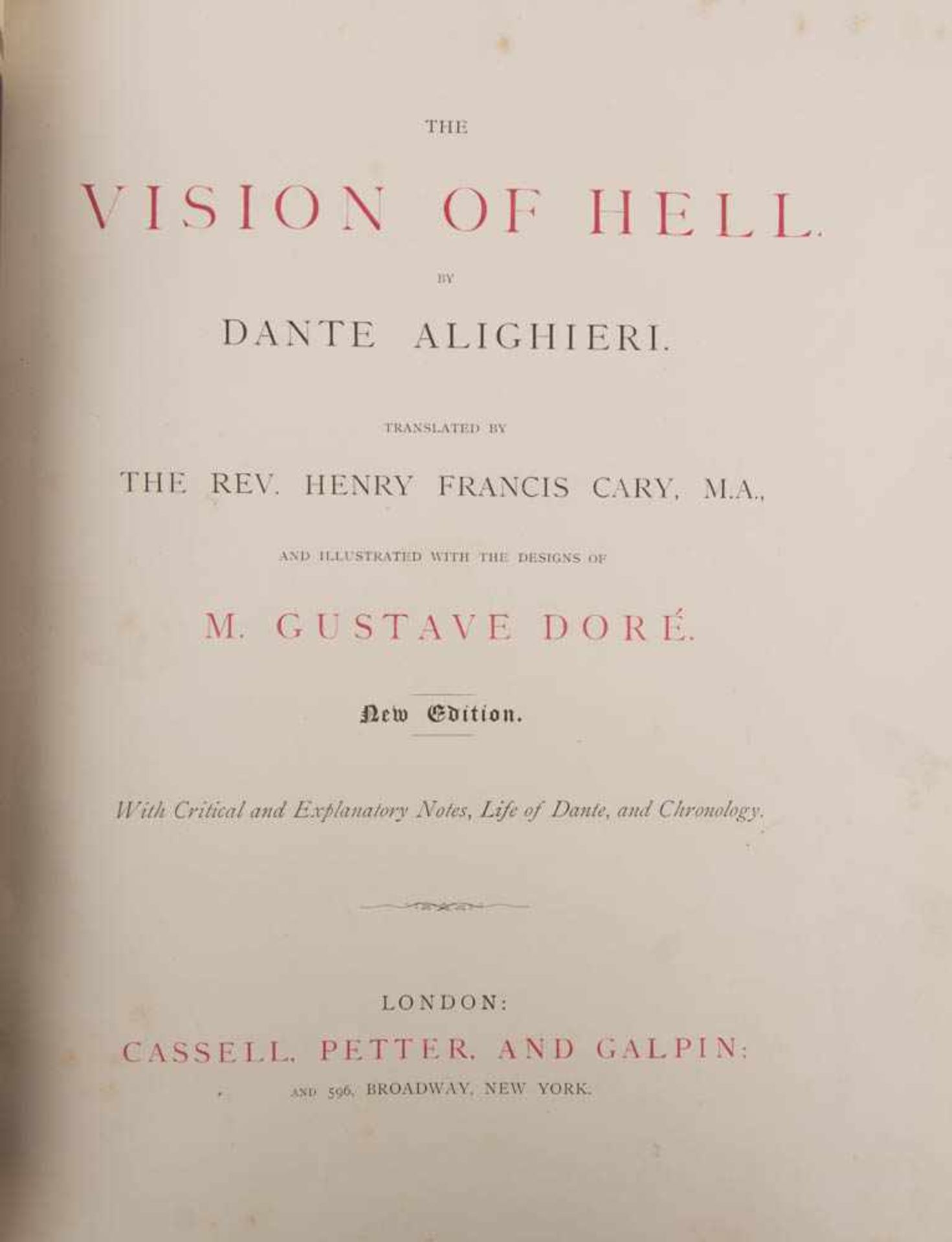 DANTE ALIGHIERI, Vision of Hell und Purgatory & Paradise , illusrtiert- Gustave Doré, 1891.Beide - Image 4 of 6