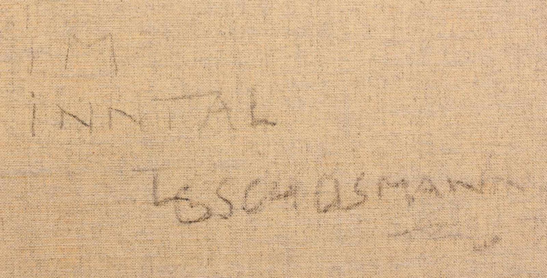 LUDWIG GSCHOSSMANN, Im Inntal, Öl auf Leinwand, sign.Unleserlich unten links signiert.Verso - Bild 5 aus 5