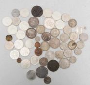 KONVOLUT MÜNZEN, Dollar und Deutsche Mark, teils Silber, 2. Hälfte 20. JahrhundertKonvolut von 52