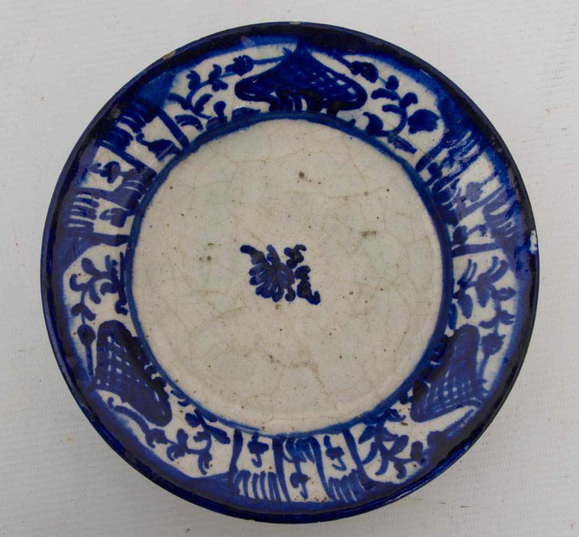 ZWEI CHINESISCHE TELLER, Keramik kobaltblau bemalt und glasiert, China um1900Durchmesser: 18,5 cm/ - Bild 3 aus 5