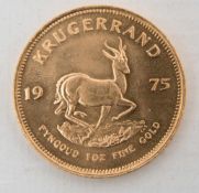 KRÜGERRAND, 1oz, 917/1000 Gold, 33,9 gramm, Südafrika 1975KRÜGERRAND, 1oz, 917/1000 Gold, 33,9