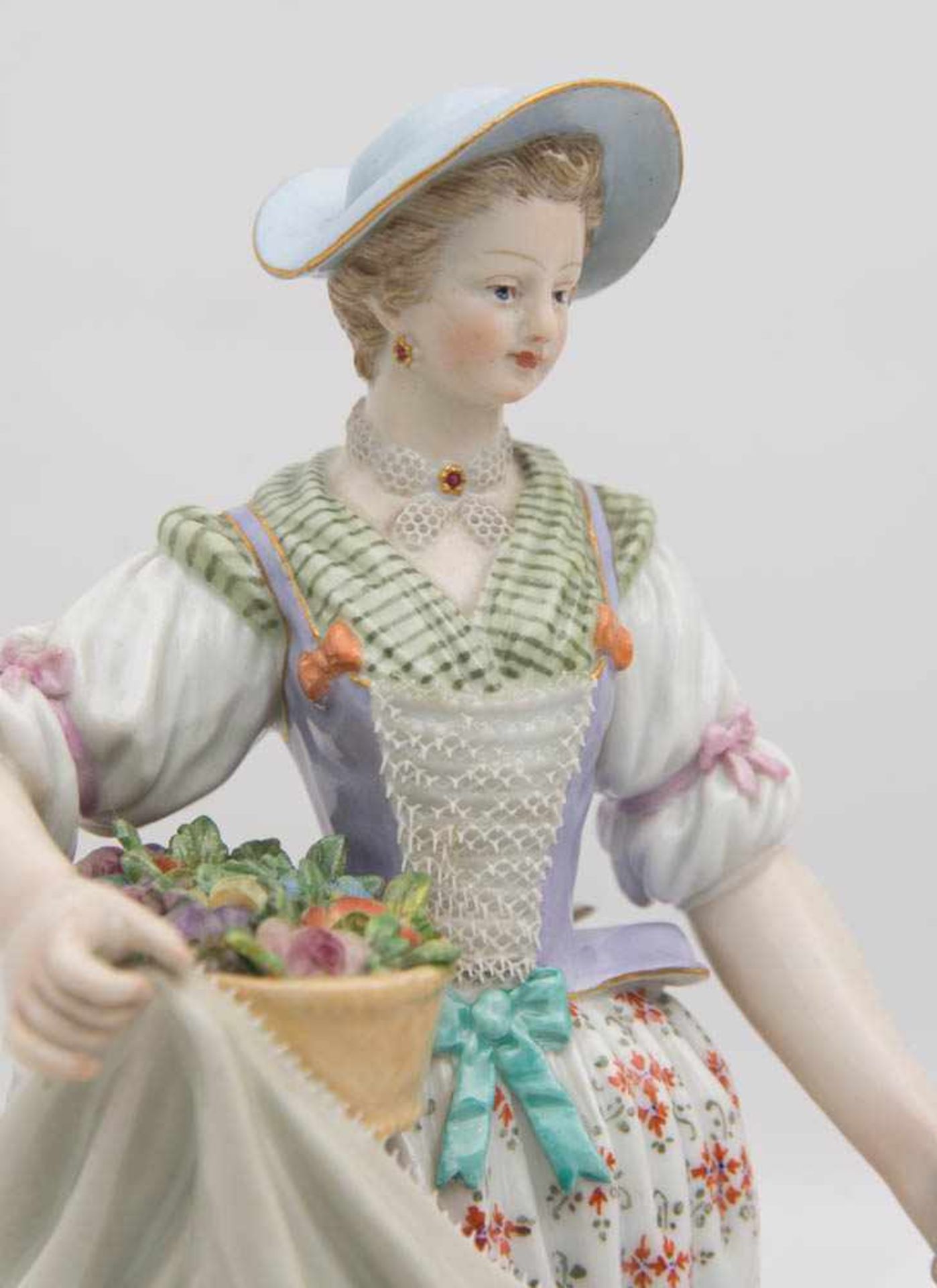 MEISSEN, Gärtner und Gärtnerin, Deutschland, 1820-1860.Der Gärtner ist in einem sehr guten - Image 10 of 16