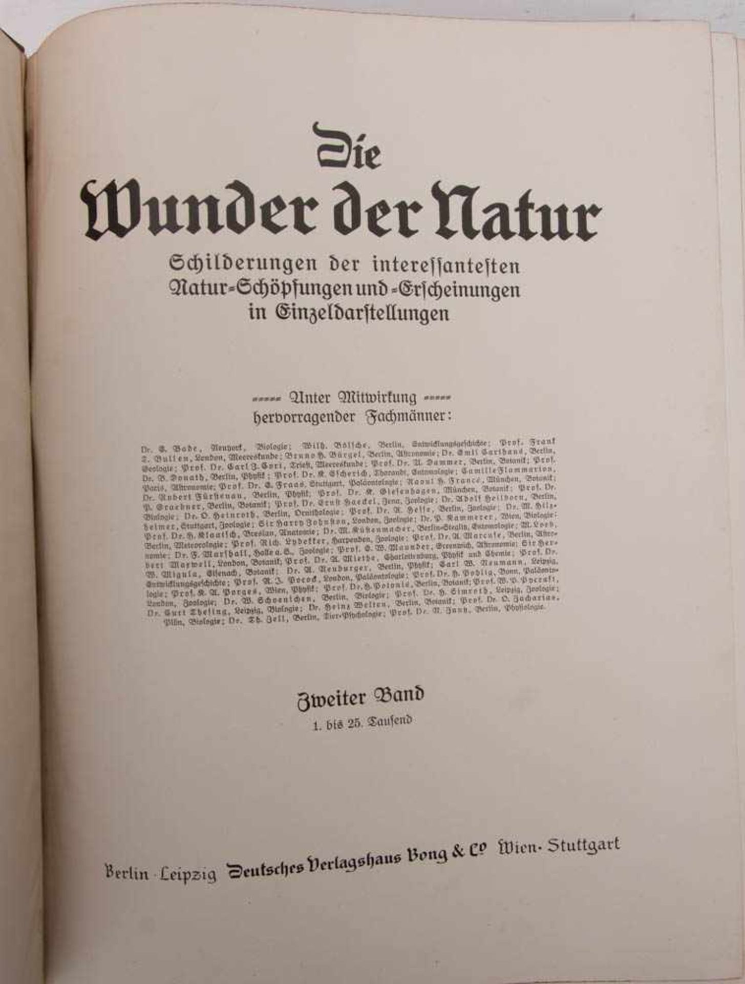 DIE WUNDER DER NATUR, Bnd. 1-3, Deutschland 1912.Originaleinband mit Schuber.23 x 28,5 cm - Bild 4 aus 4