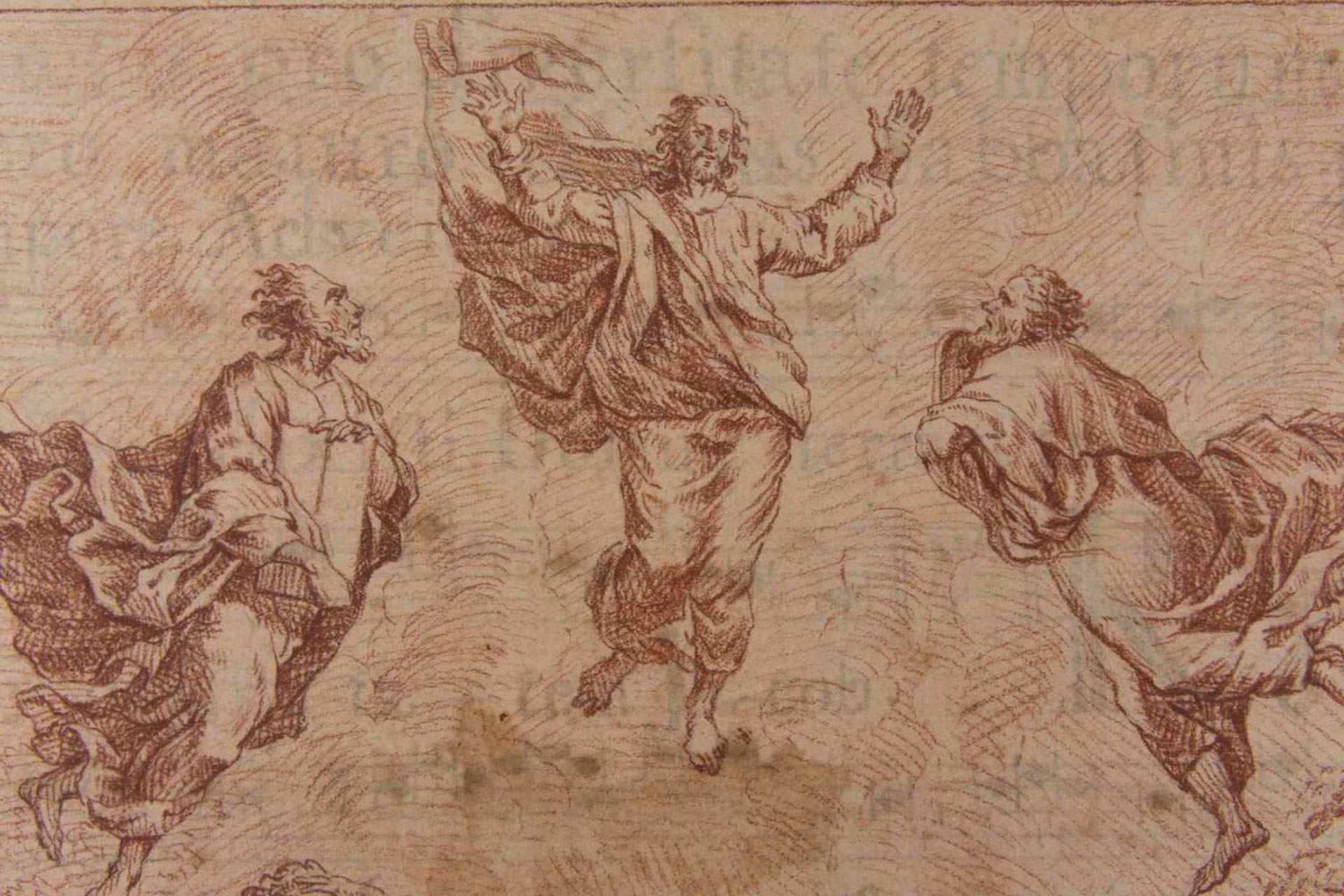 BERNHARD NEHER d. ÄLTERE, "Transfiguration", Rötel auf Papier, sign. u. dat. 1765Nach dem - Bild 4 aus 8