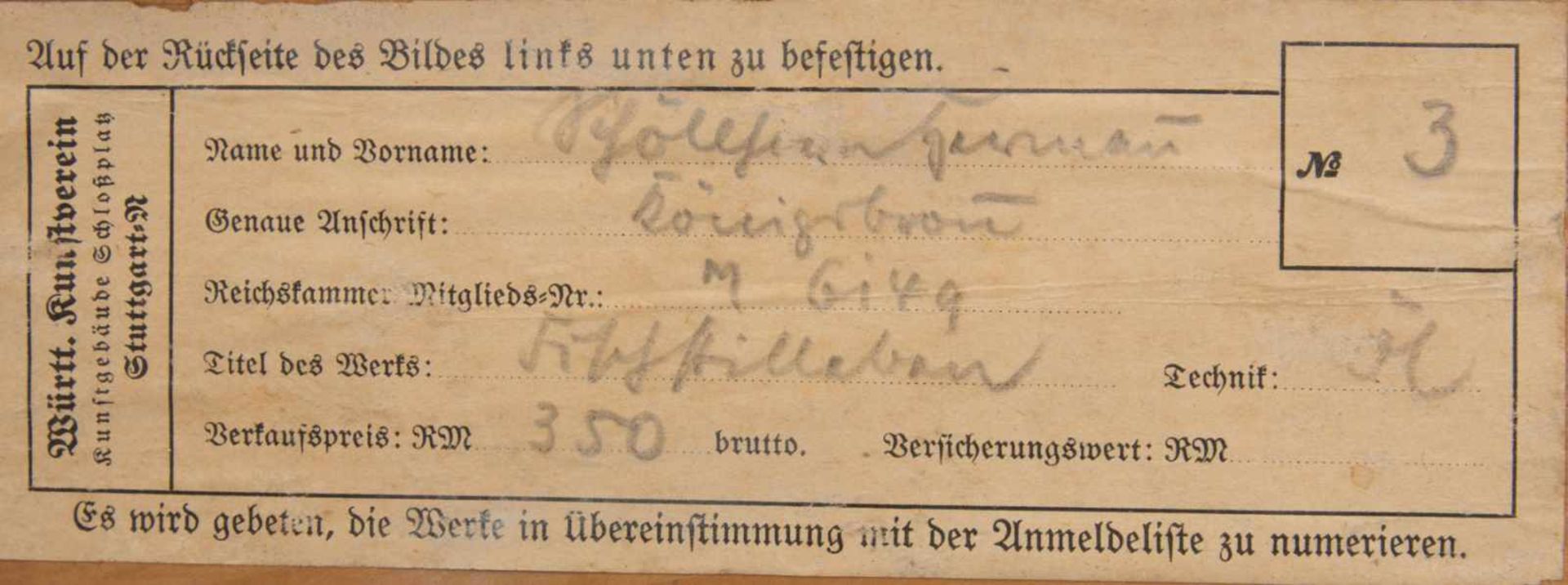 HERMANN SCHÖLLHORN: STILLLEBEN MIT KARPFEN, Öl/Leinwand, gerahmt, signiert u. datiertHermann - Bild 6 aus 6