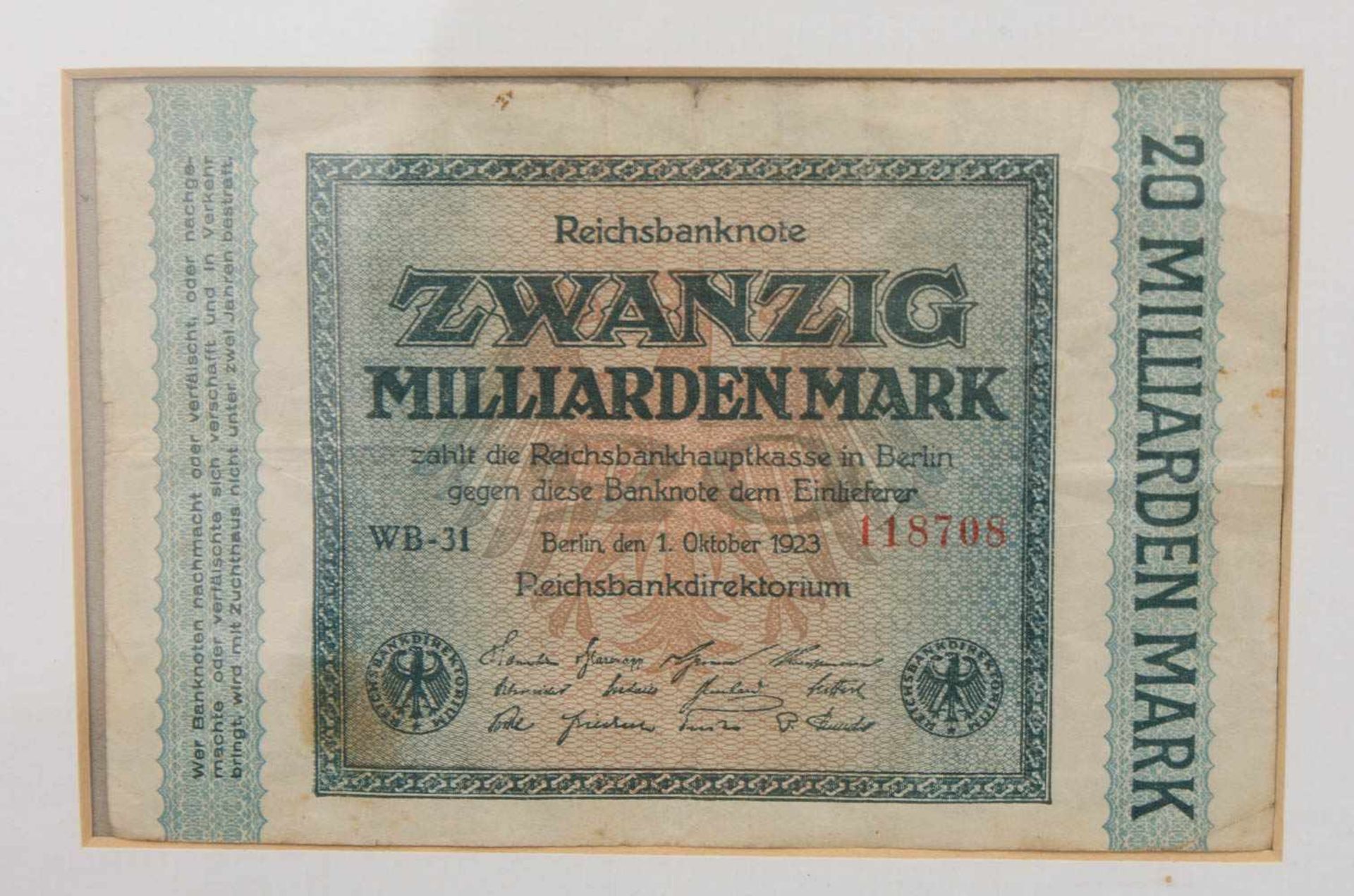 KONVOLUT ALTE BANKNOTEN, bedrucktes Papier, Deutsches Reich um 1910-1925Verschiedene Geldscheine aus - Bild 2 aus 13