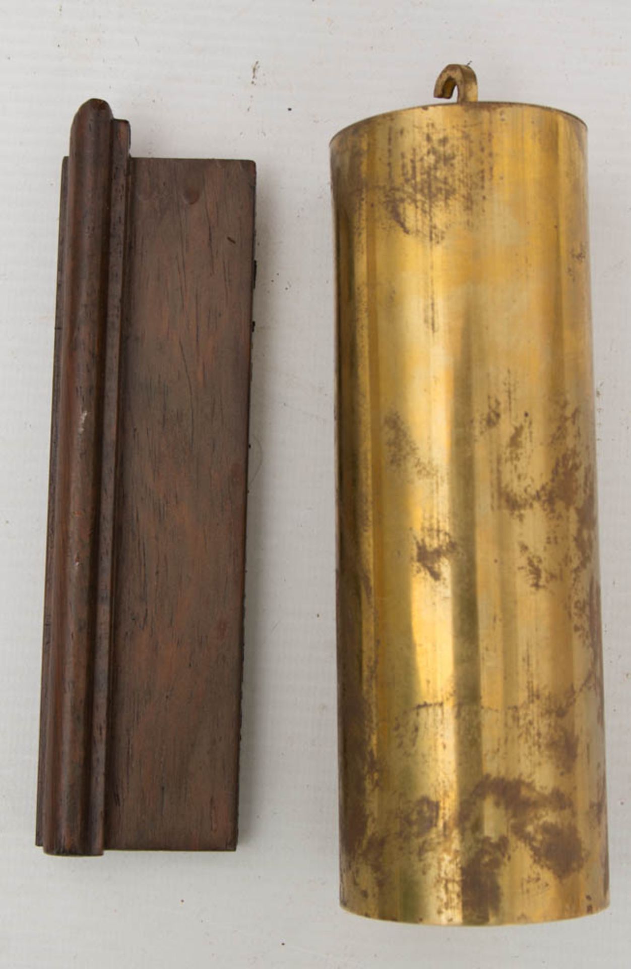 PENDELWANDUHR, um 1800um 1800, Seidenaufzug mit Umlenkrolle und Gewicht. Rechenpendel mit - Bild 5 aus 6
