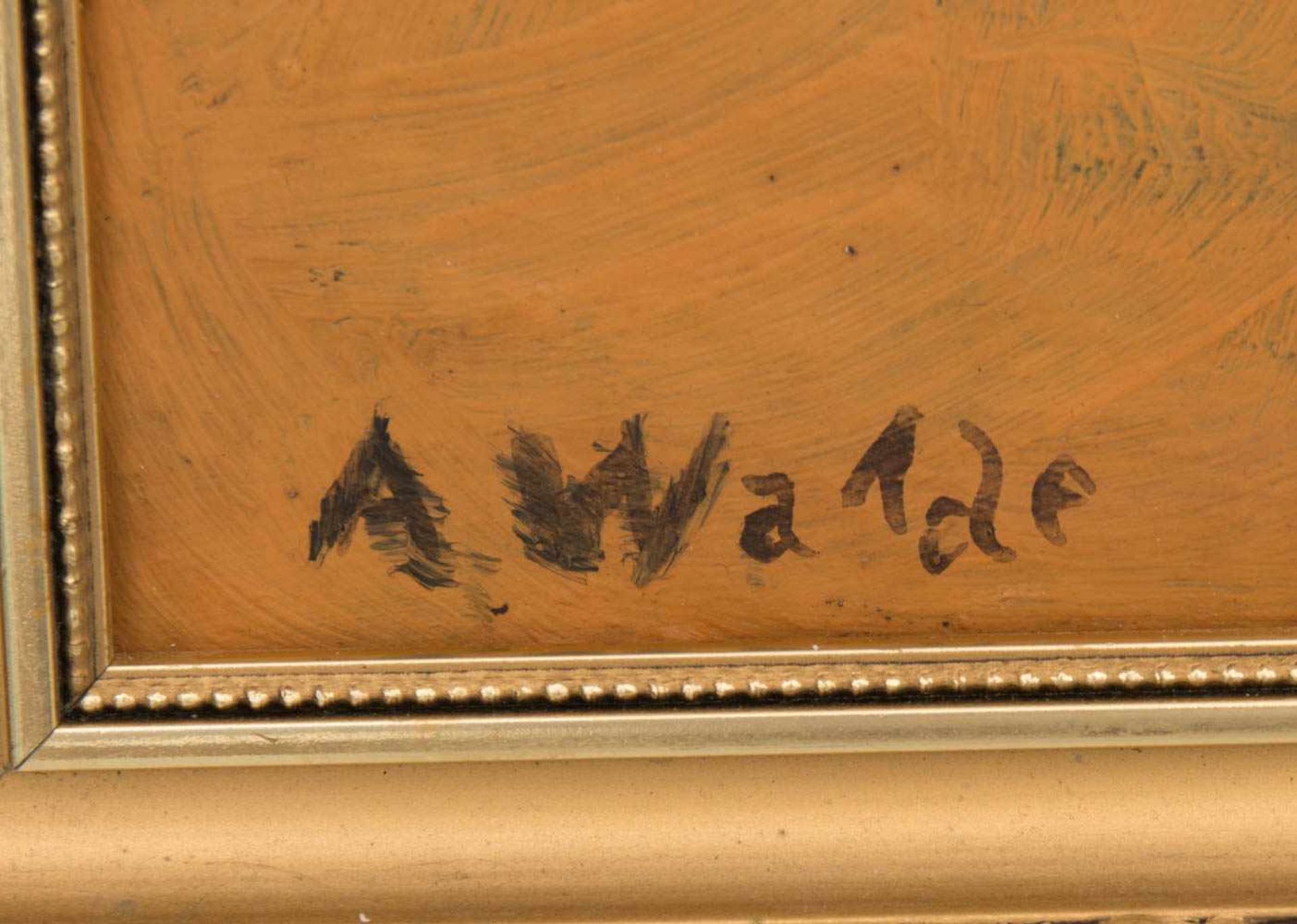 A.WALDE: BERGBAUER, Öl auf Leinwand, gerahmt und signiert, 1.Drittel 20. JahrhundertLinks unten - Image 2 of 3