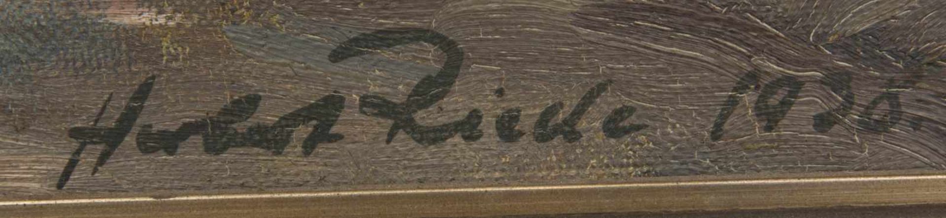 HERBERT RIEDE: ALTSTADTGASSE, Öl auf Leinwand, gerahmt, signiert und datiertRechts unten signiert - Bild 2 aus 3