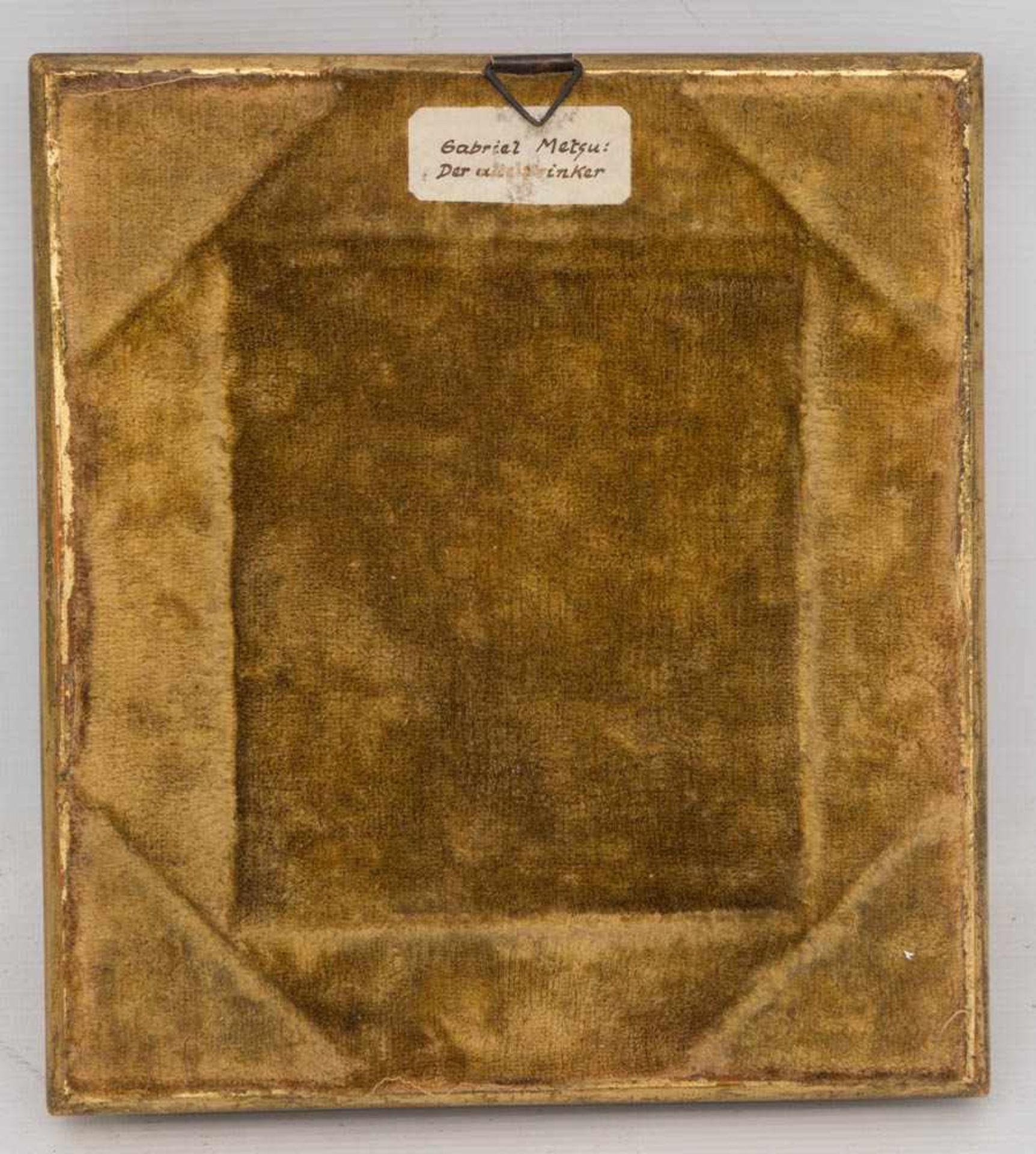 UNBEKANNTER KÜNSTLER: „Der alte Trinker“, übermalter Druck nach Original von 1663, Öl auf Platte, - Bild 9 aus 9