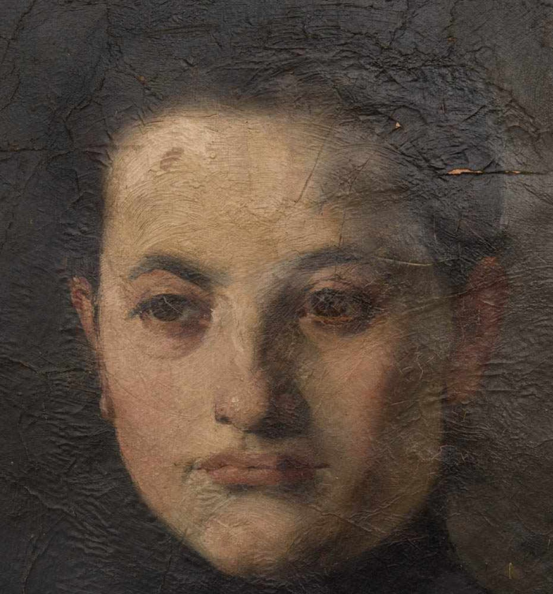 GEORG JAUSS, Damenportrait, signiert, Ende 19. Jhd.Portrait einer Dame. Signiert unten rechts. - Image 2 of 4