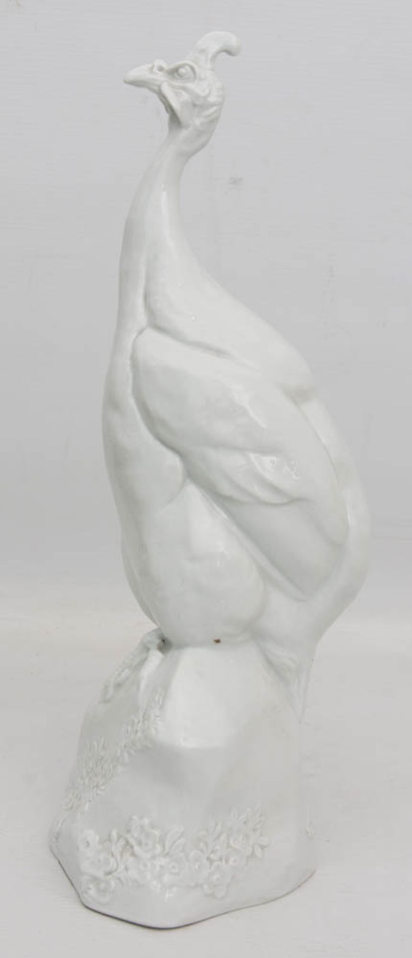 MEISSEN PORZELLAN „Perlhahn“, Modell Paul Walther, Weißporzellan glasiert, gemarkt, 1909Höhe: 35 cm. - Bild 2 aus 7