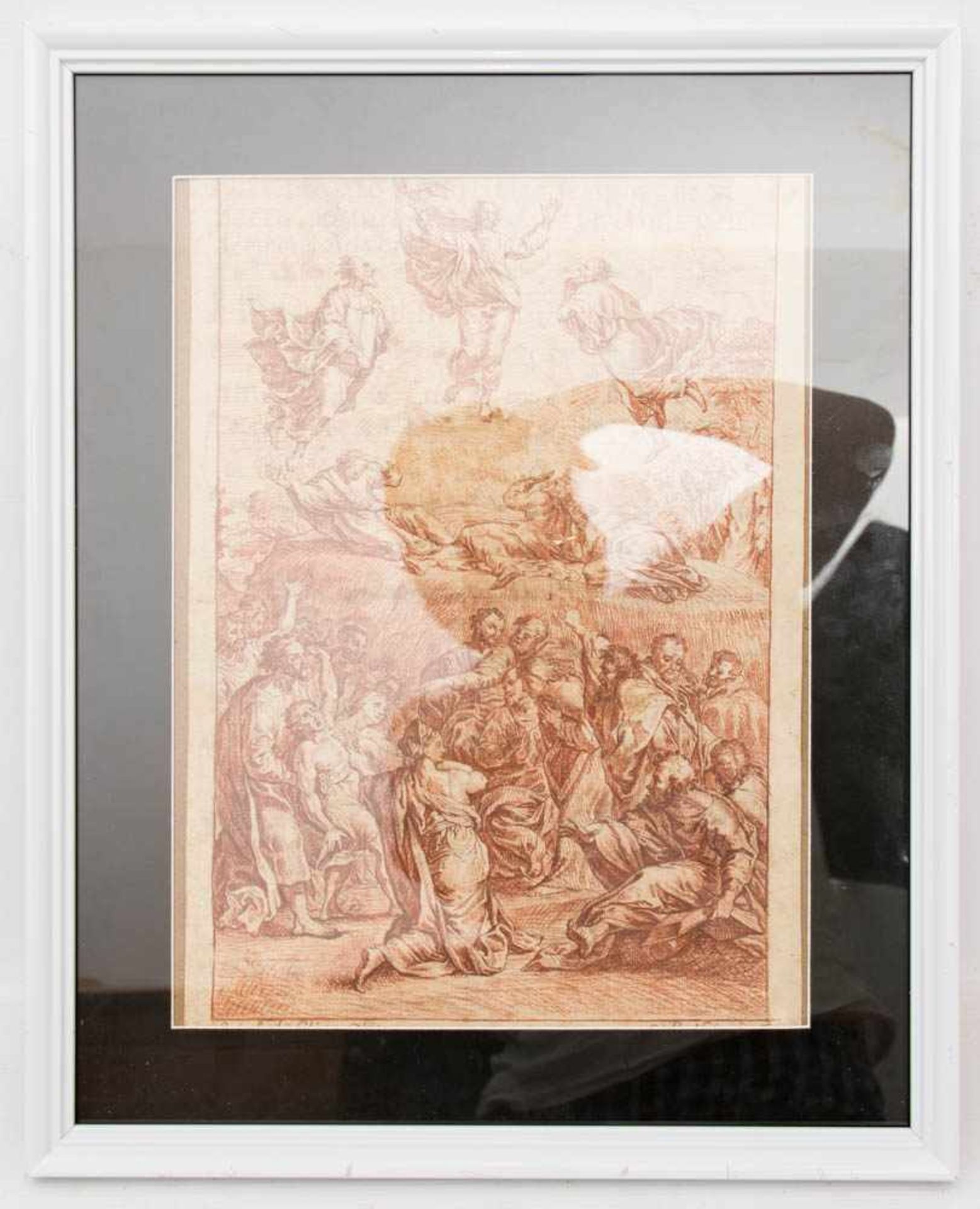 BERNHARD NEHER d. ÄLTERE, "Transfiguration", Rötel auf Papier, sign. u. dat. 1765Nach dem - Bild 8 aus 8