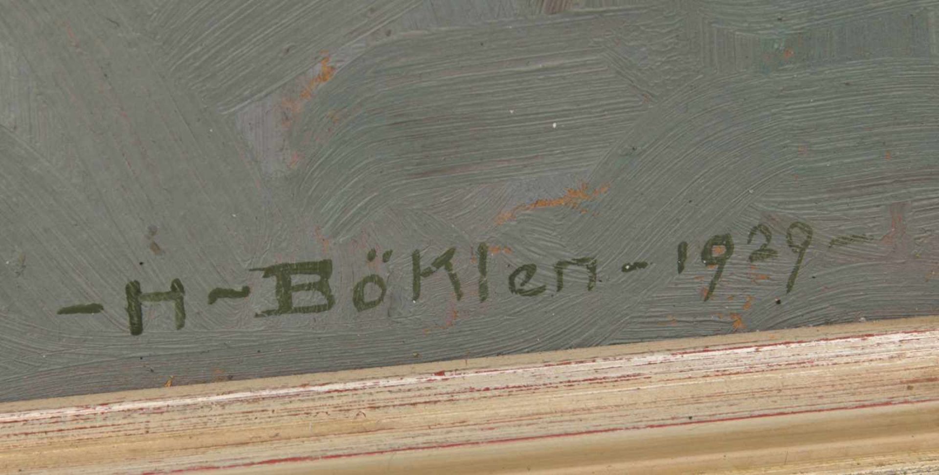 HILDE BÖKLEN, Drei Papageien, Öl auf Platte, sign. u. dat. 1929Unten rechts signiert "H-Böklen-1929" - Bild 2 aus 4