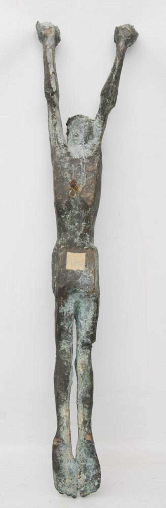 UNBEKANNTER KÜNSTLER, Christus ohne Kreuz, Bronzeguss, 20 Jh.Starke Patina, guter Zustand.69 cm L. - Bild 5 aus 5