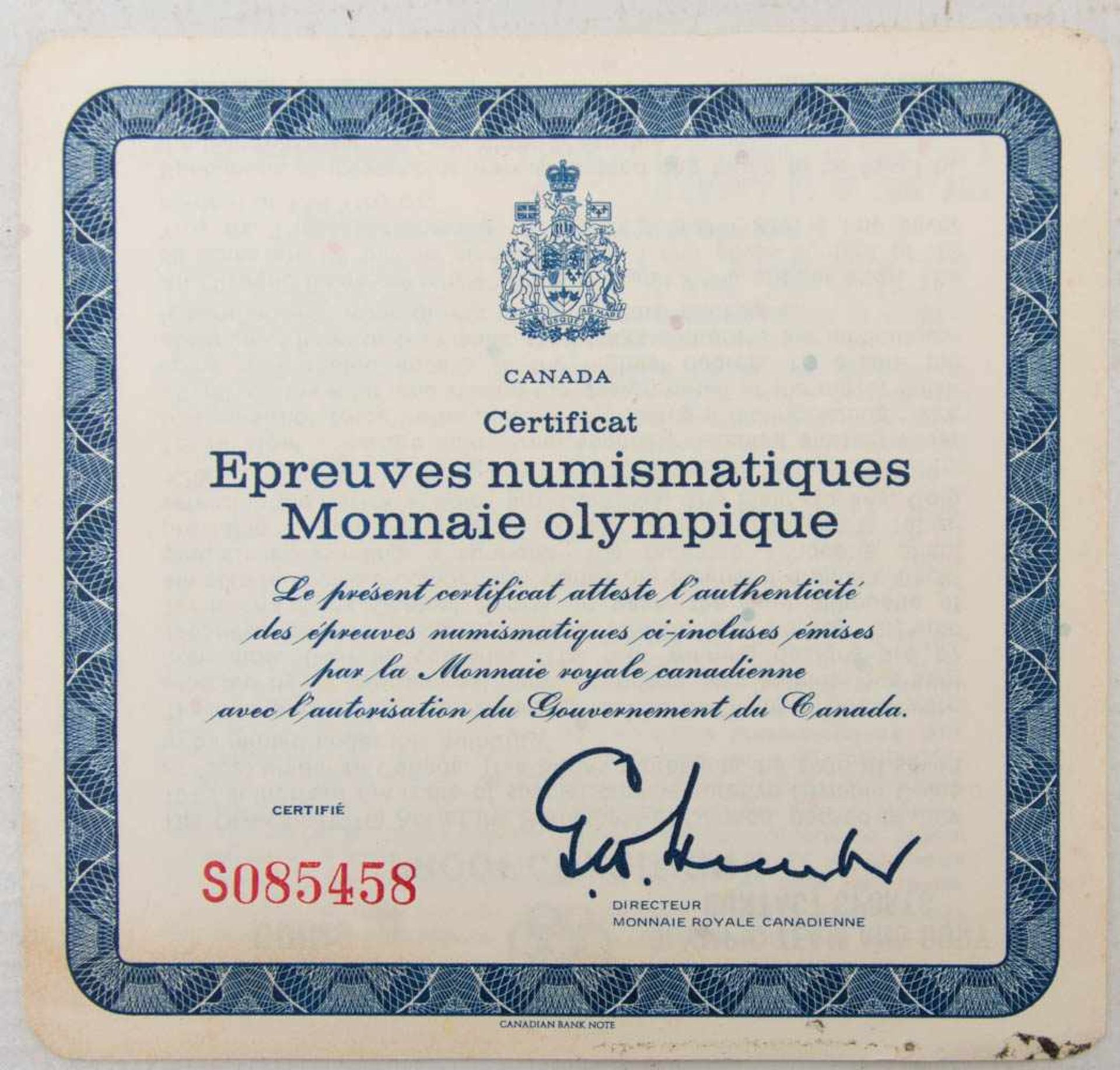 OLYMPIA,1976 Montreal, Serie: Mannschaftssport, Kanada, 20. Jh.In Originalbox mit Kaufpapieren. 2 - Image 5 of 15