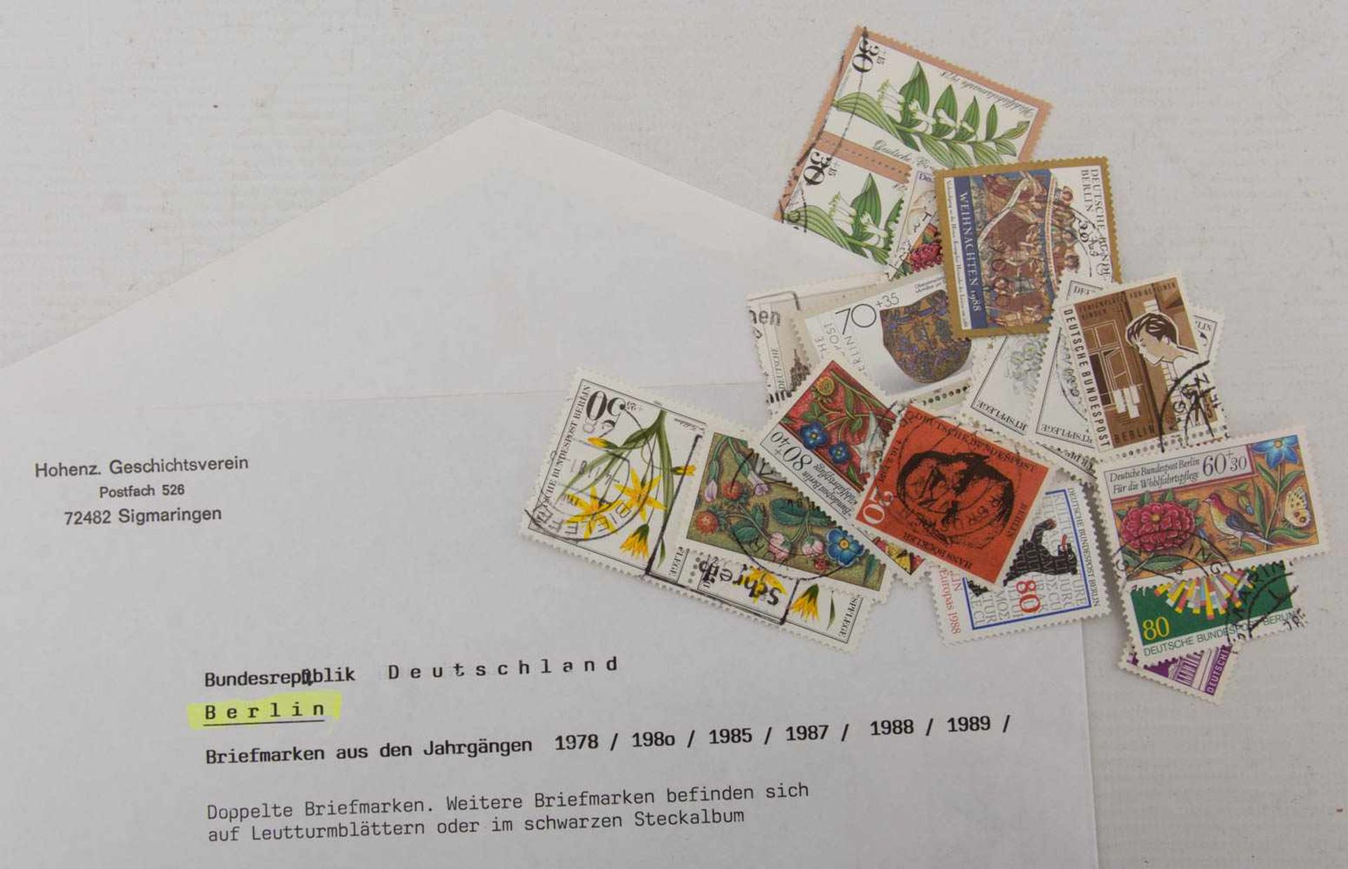 KONV. DEUTSCHER BRIEFMARKEN, Deutschland, 1945-1990.Nach Besatzungszonen in Umschlägen aufbewahrte - Bild 8 aus 29