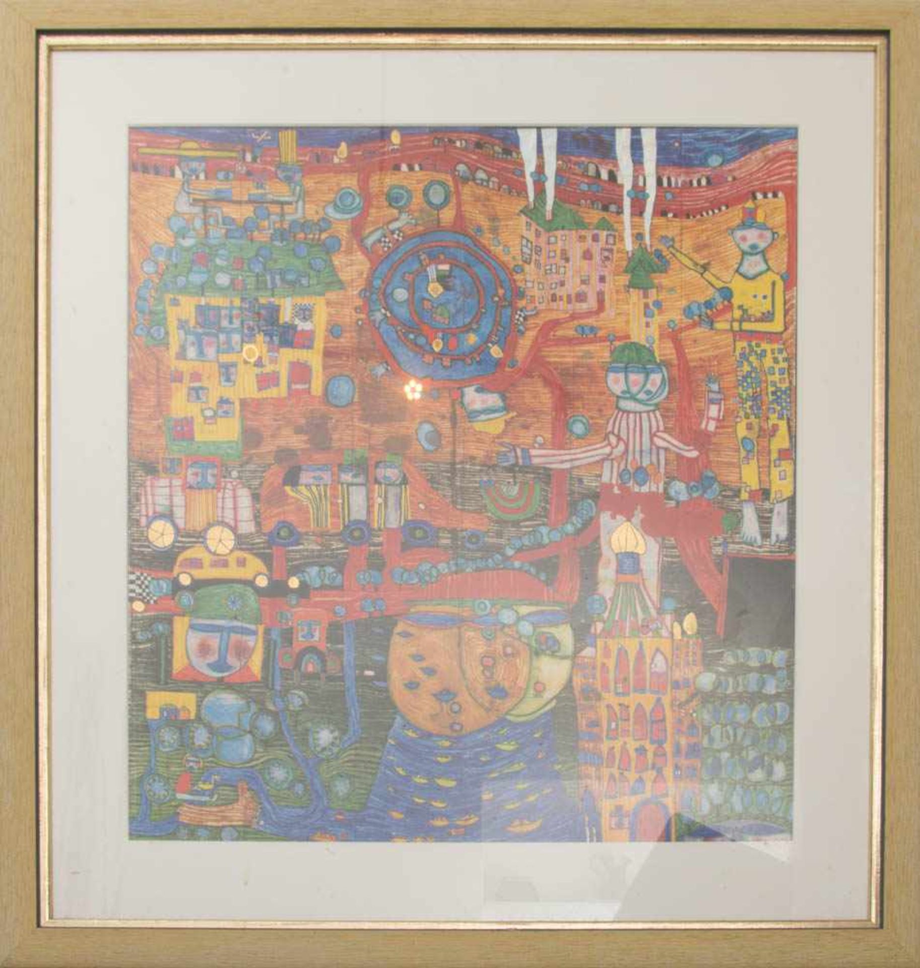 KONV. HUNDERTWASSER, Olympiade München 1972/ Abstrakte Komposition, Druck, Deutschland, 20. Jh. - Bild 14 aus 16