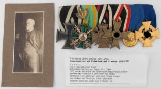 ORDENSSPANGE MIT EICHENLAUB UND SCHWERTER, 1866-1918.Eisernes Kreuz 2. Klasse, Orden zum Zähringer