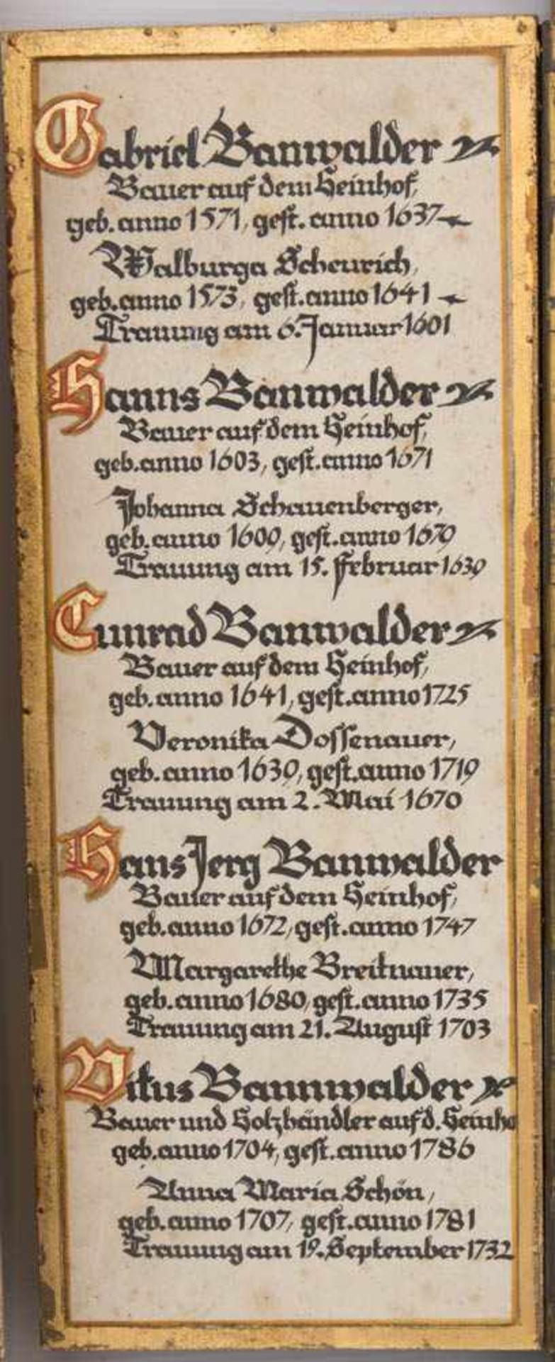 MONOGRAMMIST, Ahnentryptichon der Bannwalder und Abendlied des Meister Johans, Holz/Papier/ - Image 11 of 15