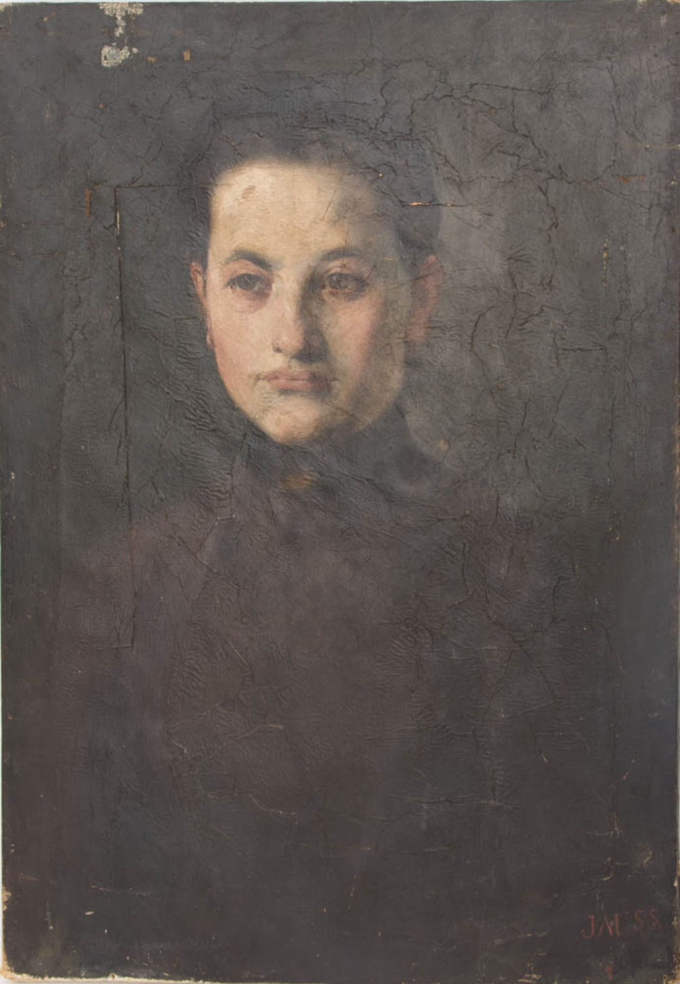 GEORG JAUSS, DAMENPORTRAIT, signiert, Ende 19. Jh.Portrait einer Dame. Signiert unten rechts.Nicht