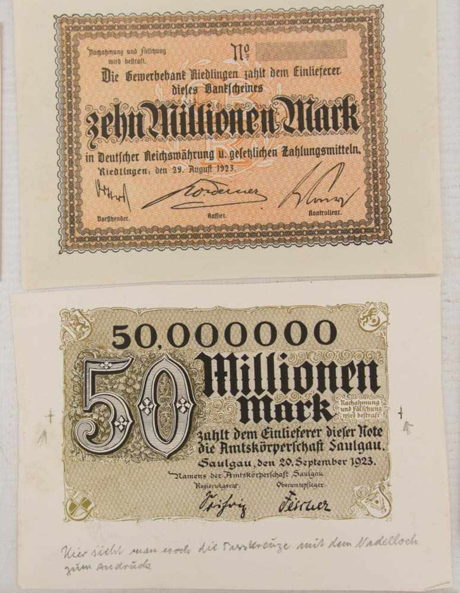 KONV. ALTE REICHSBANKNOTEN/DARLEHENSSCHEINE UND NOTGELD, Deutschland, anfang 20. Jh. - Bild 9 aus 16