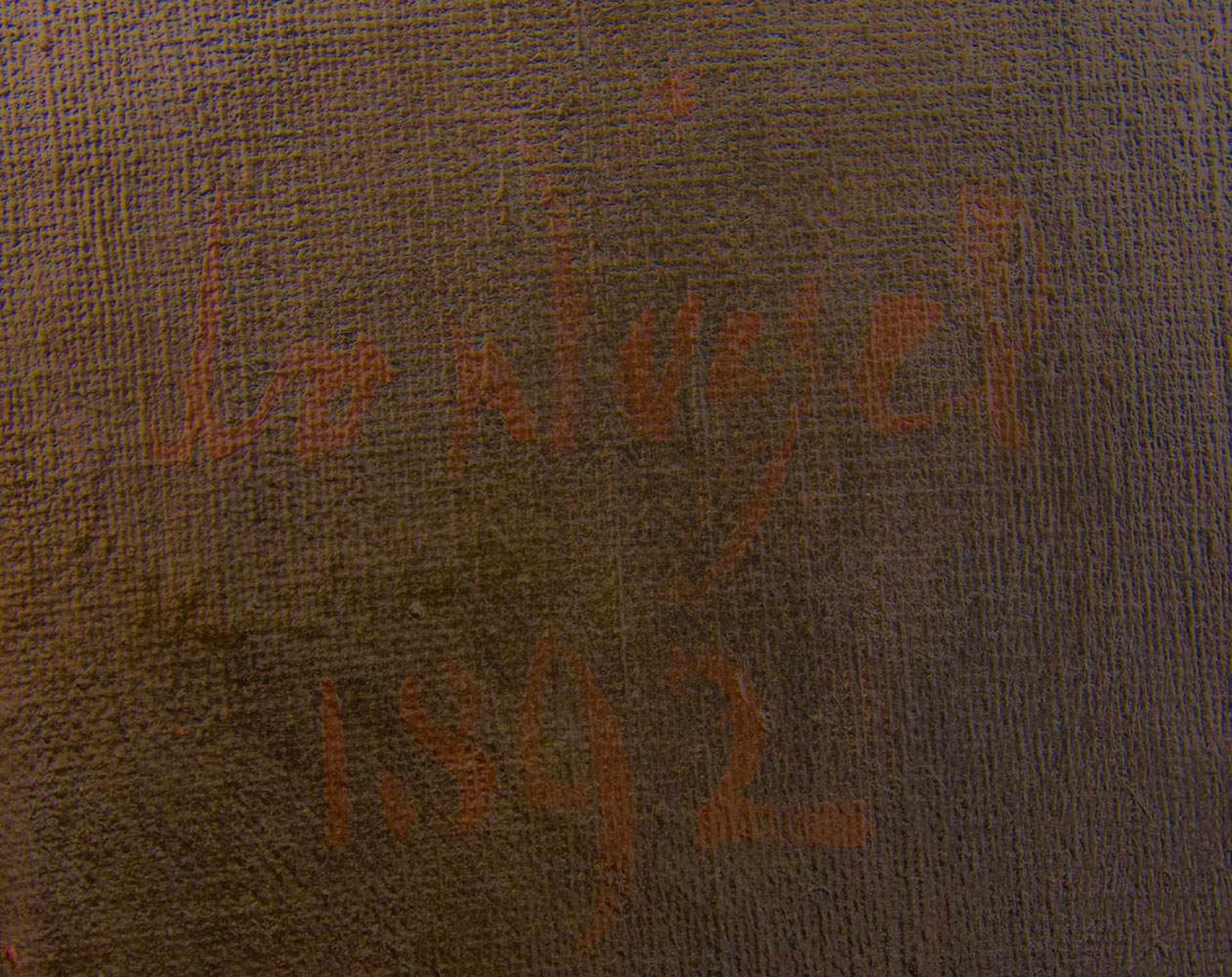 L. WEIGEL, BÄRTIGER JUNGER MANN, Öl auf Leinwand, gerahmt, signiert, datiert.Signiert und datiert " - Image 5 of 8