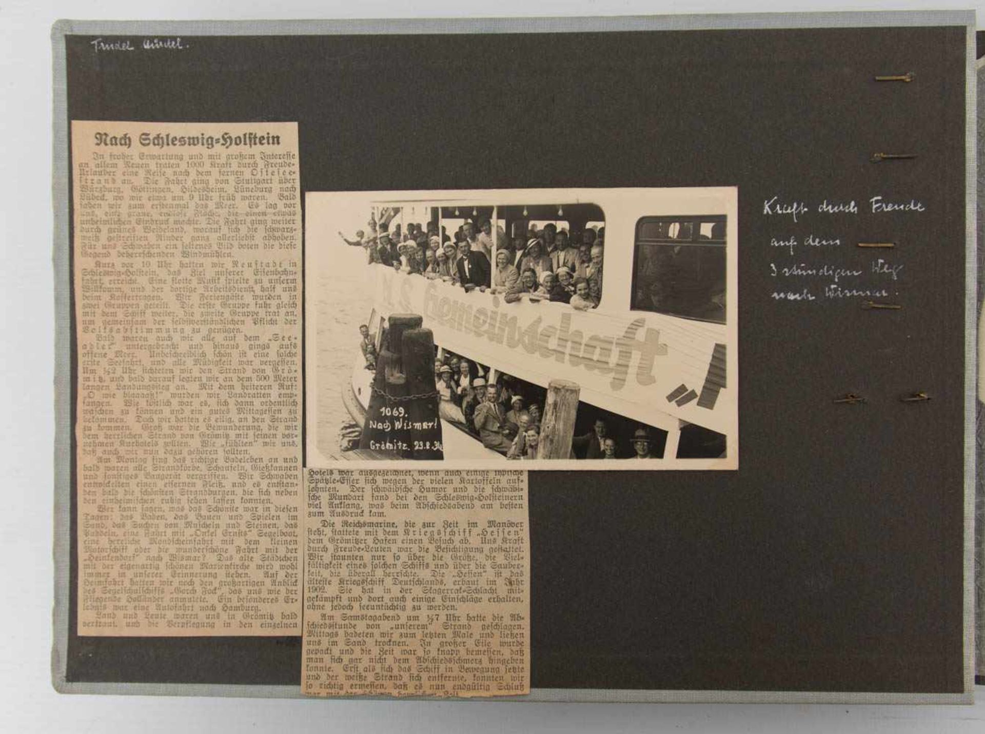 FOTOALBUM, Urlaubs- und Reiseszenen, Deutschland 1935.33 x 22 cm - Image 5 of 8