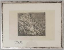 OTTO DIX, DIE SCHLAFENDEN VON FORT VAUX, Radierung, Deutschland 1961.Unten rechts signiert und