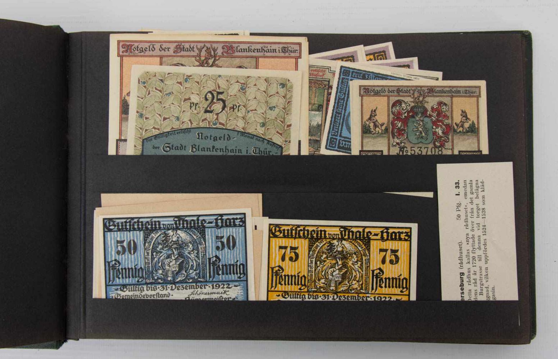NOTGELD-ALBUM, Notgeld aus verschiedenen deutschen Städten, Anfang 20. Jh.26 x 17 cm - Bild 10 aus 12