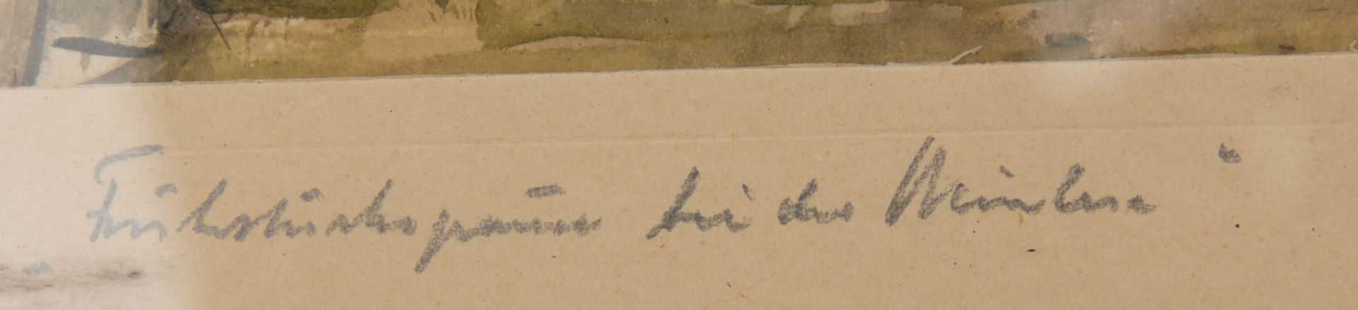 FRITZ LEDERER. FRÜHSTÜCKSPAUSE, Aquarell/Papier hinter Glas, signiert.Fritz Lederer (1878-1949). - Bild 3 aus 3